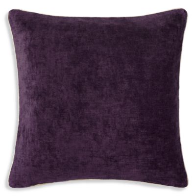Delorme Orpheo Prune Thick Grain Velvet Decorative Pillow, 18" x 18"