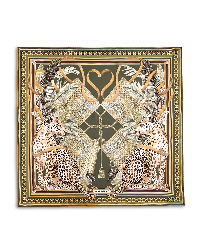 Ferragamo Felindra Gancini Silk Scarf