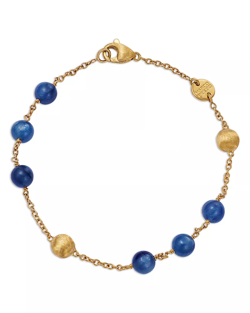 Marco Bicego 18K Yellow Gold Africa Kyanite & Textured Bead Chain Bracelet