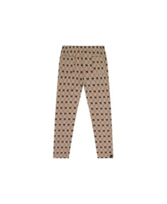 Girls' Bow Tie Jacquard Elastic Waist Treggings - Little Kid