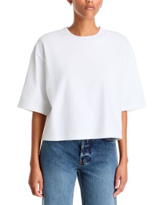 Cotton Boxy Cropped Tee