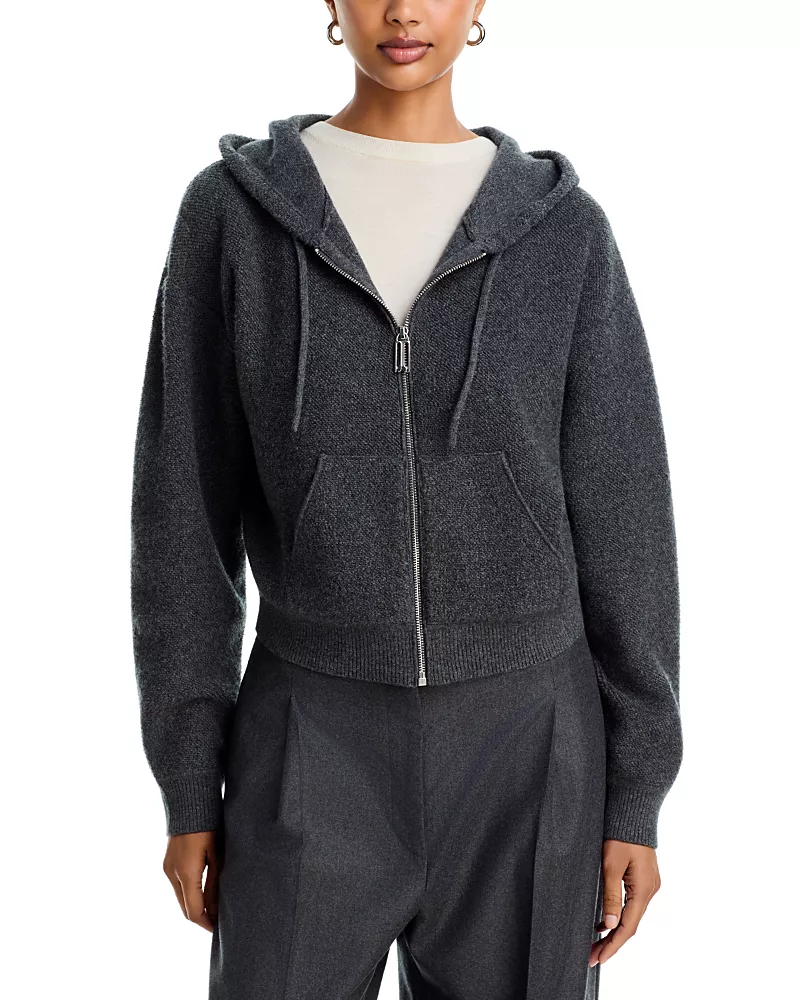 Victoria Beckham Wool Blend Zip Hoodie