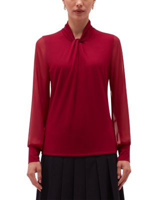 Ashley Jersey Twist Neck Top