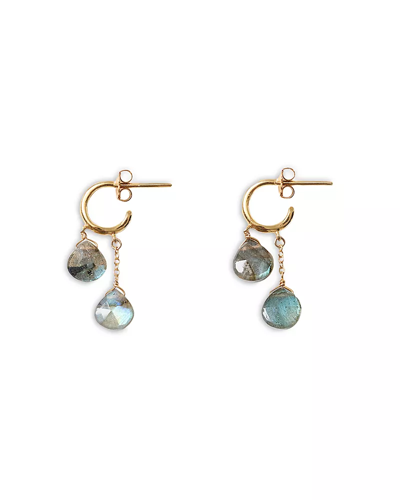 Chan Luu Dew Drop Gemstone Hoop Earrings, 1.5L
