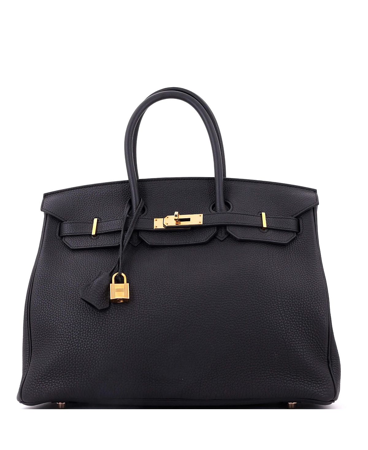 Pre-Owned HERMES Birkin 35 Togo Leather Rose Gold Tone Hardware Satchel