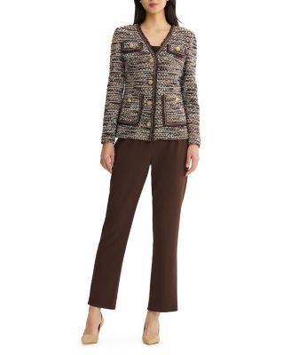 Plus Size Eyelash Tweed Knit Jacket - thumbnail 7