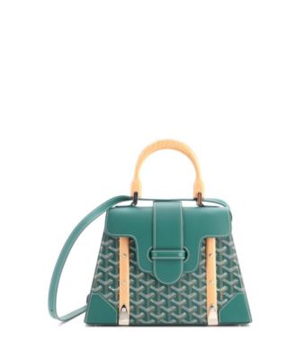 PM Saigon Top Handle Bag Coated Canvas with Leather