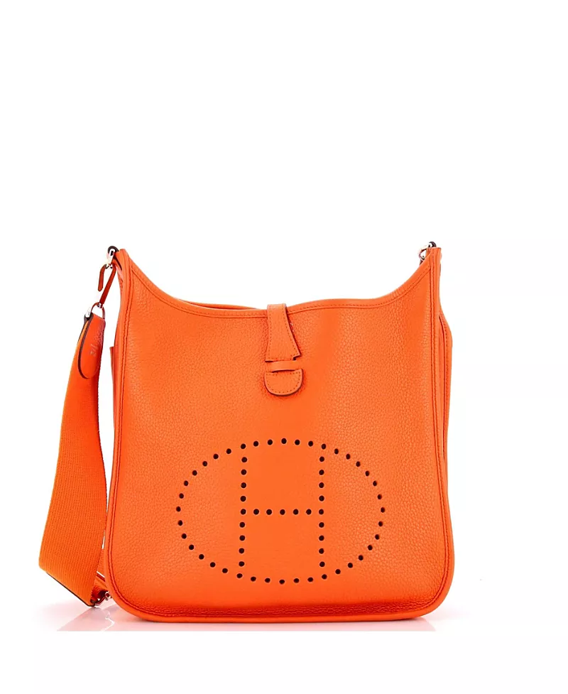 Pre-Owned HERMES Evelyne Pm Clemence Leather Crossbody