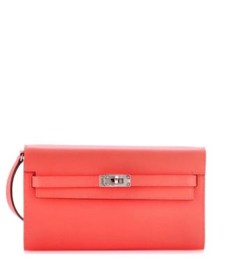 Pre-Owned HERMES Kelly To Go Evercolor Leather Wallet