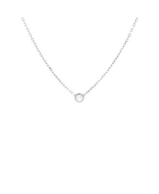  Small Cartier D'Amour Pendant Necklace 18K White Gold with Diamond, 16"