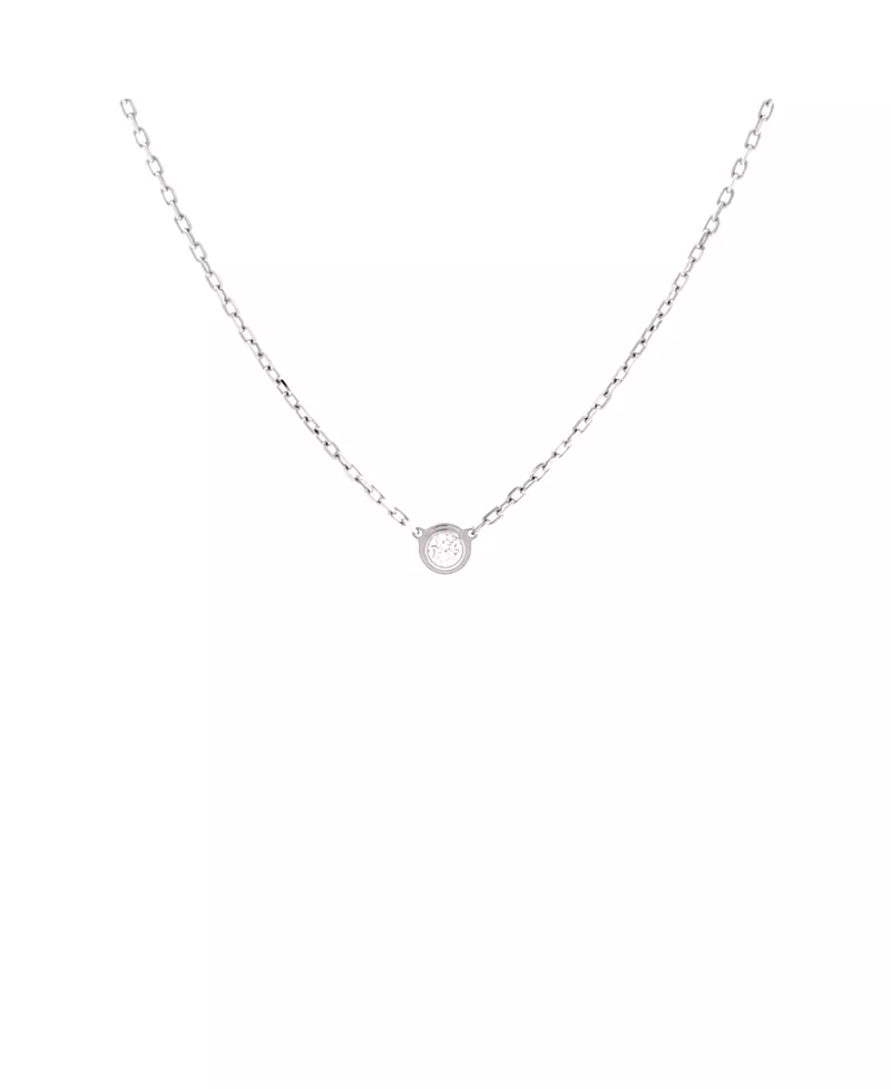 Pre-Owned Cartier Small Cartier D'Amour Pendant Necklace 18K White Gold with Diamond, 16