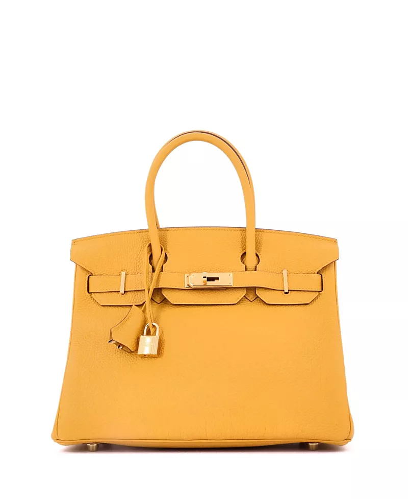 Pre-Owned HERMES Birkin 30 Togo Leather Gold Hardware Handbag