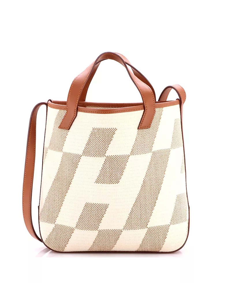 Pre-Owned HERMES Cabas H en Biais Canvas & Leather Tote