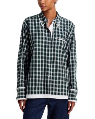 Oversized Plaid Cotton Shirt