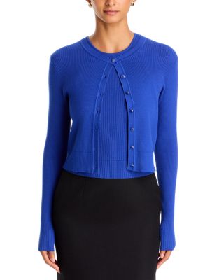 Zoe Ribbed Cropped Cardigan 