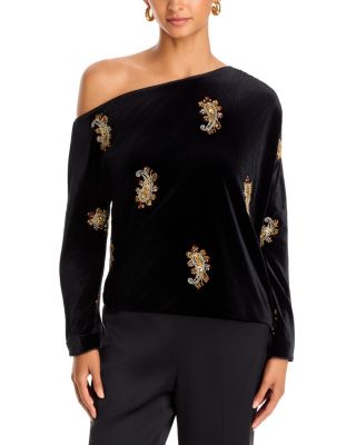 Vani Velvet Off The Shoulder Blouse