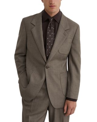 Terrain Wool Blend Relaxed Fit Twill Blazer