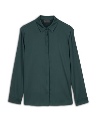 Silk Stretch Satin Shirt