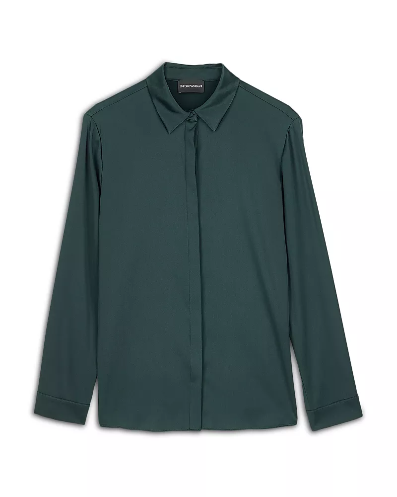 Emporio Armani Silk Stretch Satin Shirt