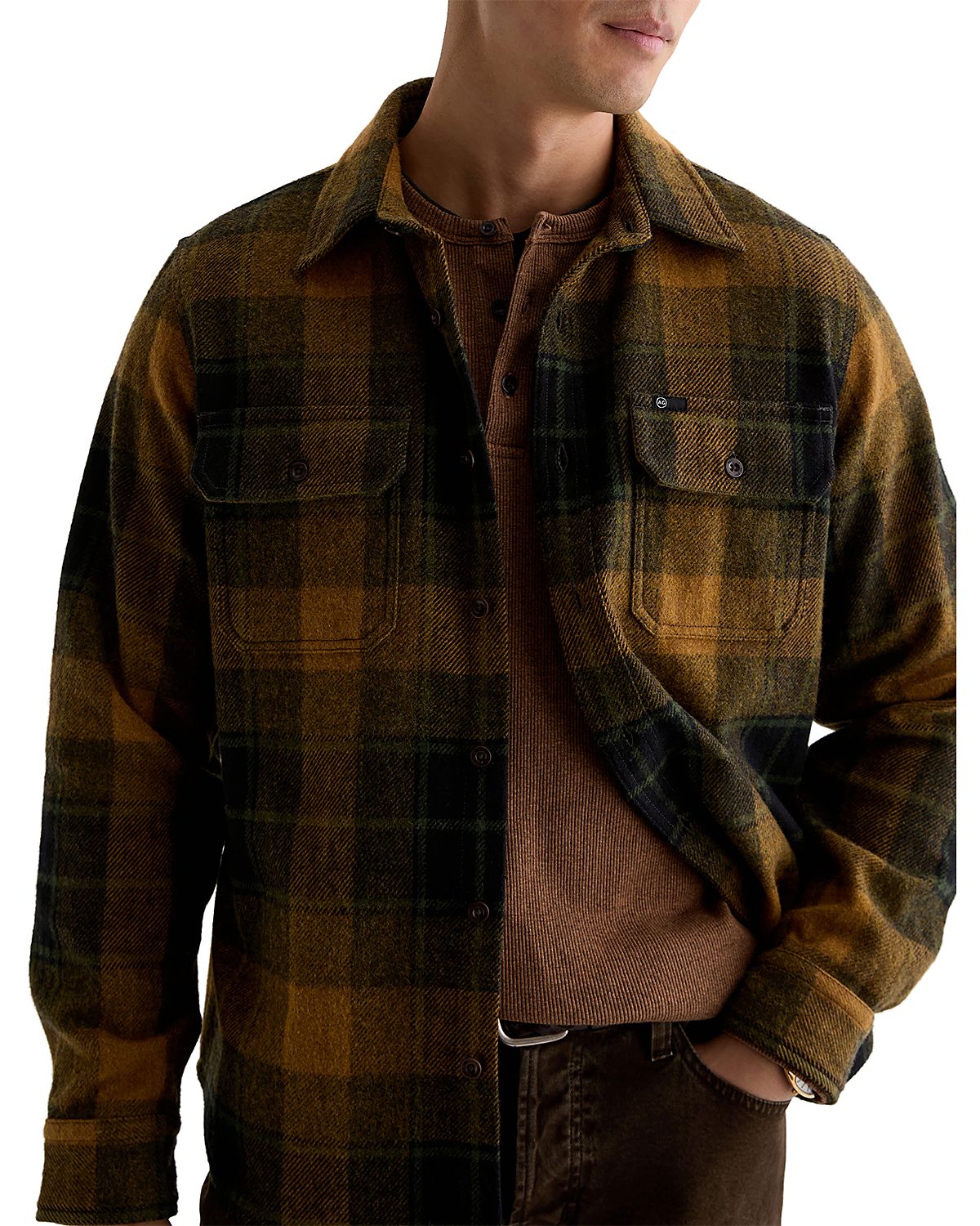 Ag Milland Bronze Beat Relaxed Fit Pocket Utility Shirt