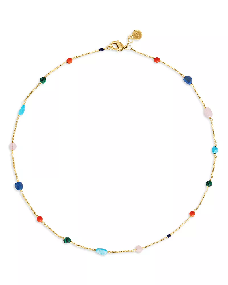 Anabel Aram Milos Natural Stone Collar Necklace, 16