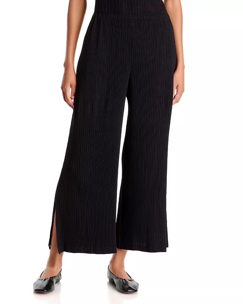 Issey Miyake Hatching Wide Leg Pants