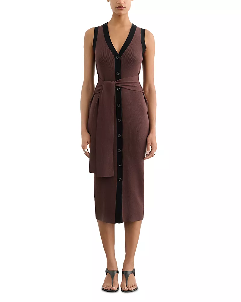 Toccin Victoria Tie Front Knit Dress