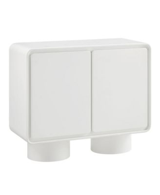  Lumo 2-Door Curved Wood Accent Cabinet
