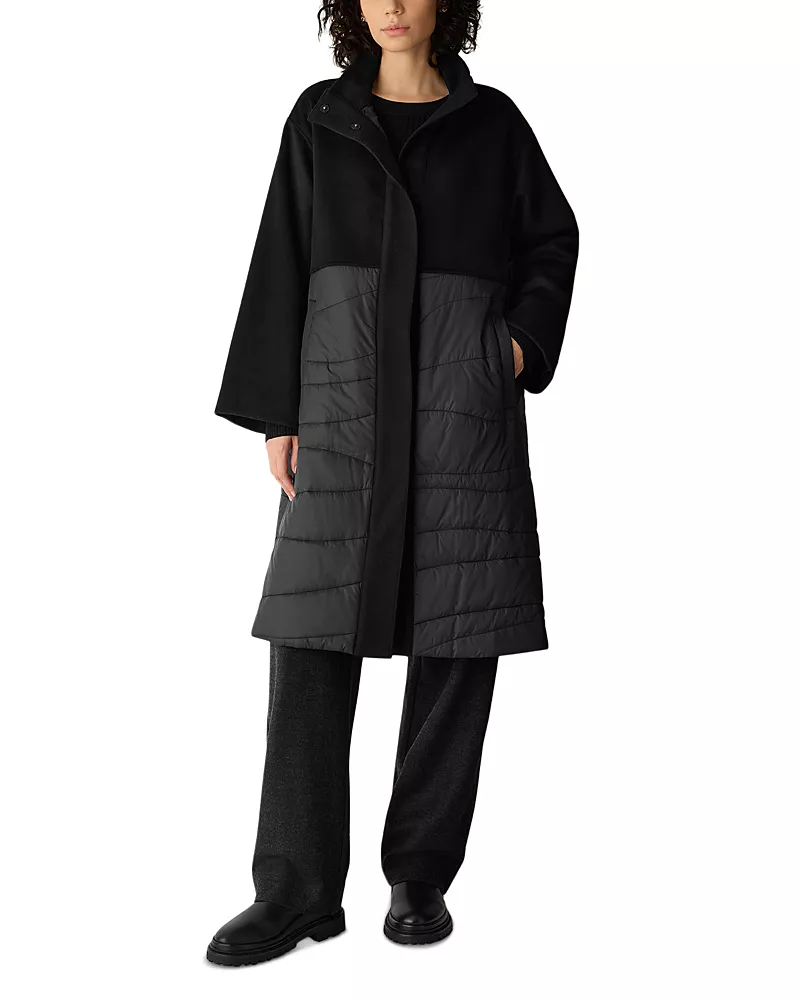 Eileen Fisher Mixed Media Coat