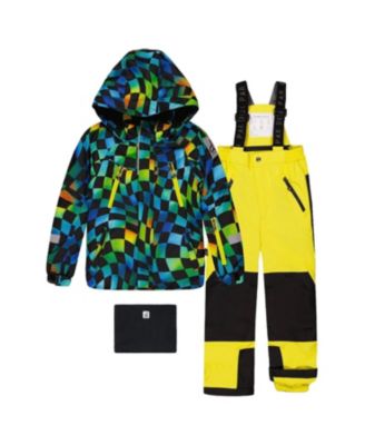  Boys' Play Checkerboard Jacket & Reinforced Pants Two Piece Snowsuit - Little Kid