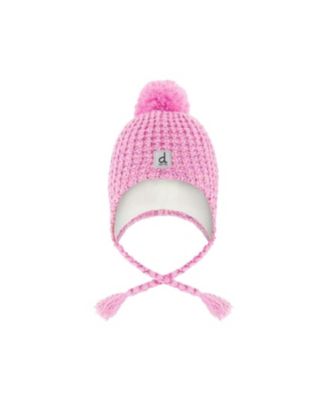  Girls' Winter Peruvian Marled Fleece-Lined Pompom Knit Hat - Little Kid, Big Kid