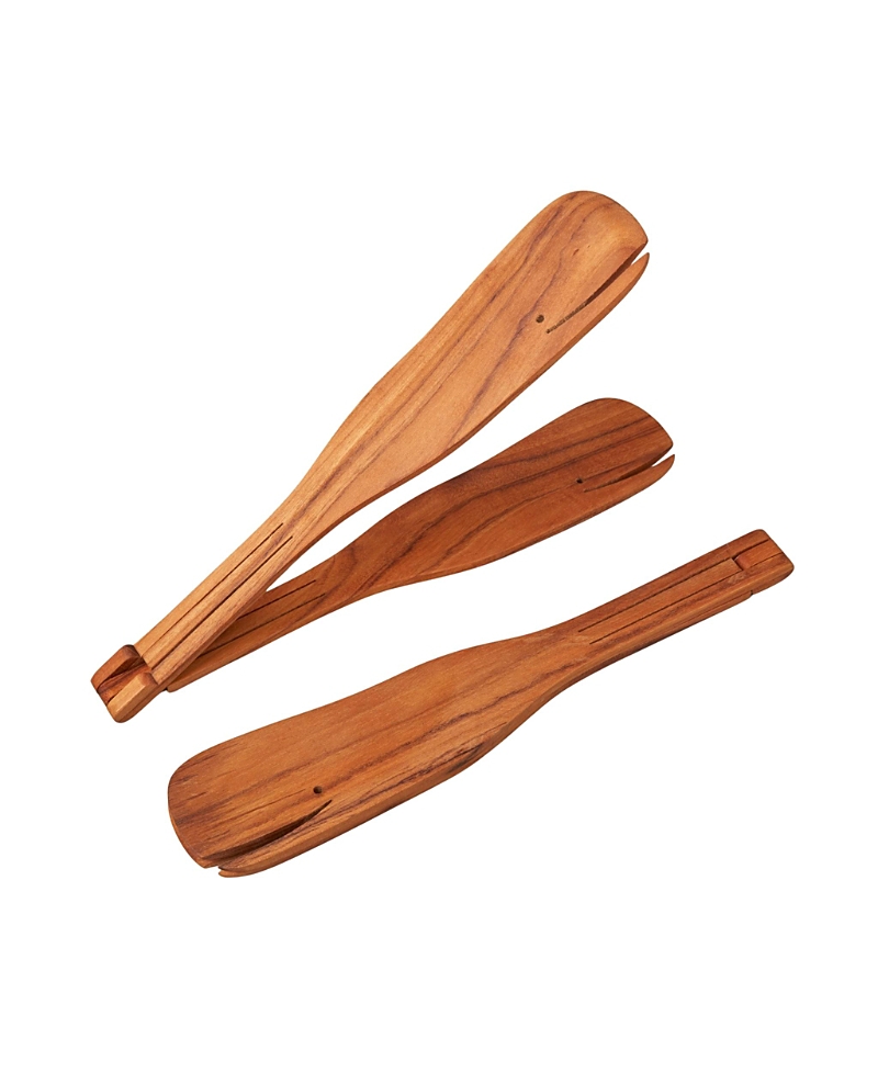 Be Home Teak Whale Flip Tongs