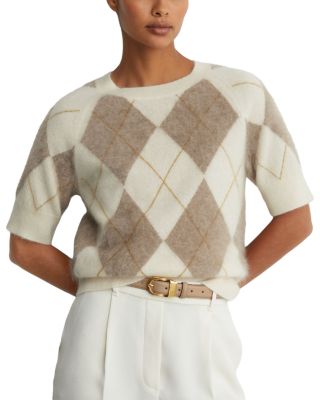 Aimee Brushed Cashmere Short Sleeve Sweater
