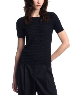 Smocked Short Sleeve Top