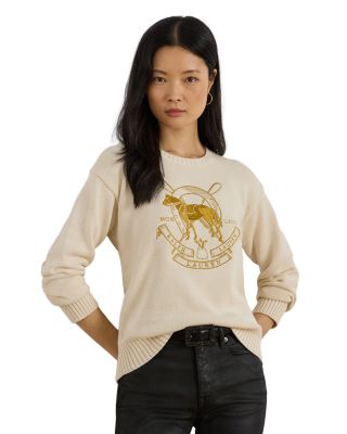 Embroidered Cotton Crewneck Sweater