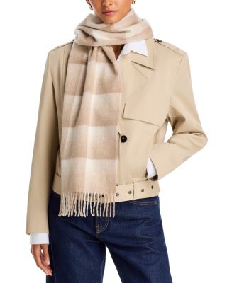 Ombre Plaid Cashmere Scarf