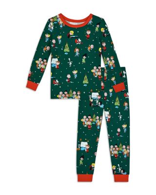 Unisex Peanuts Holiday Long Sleeved Cotton Stretch Jersey Pajama Set, Little Kid, Big Kid - Exclusive