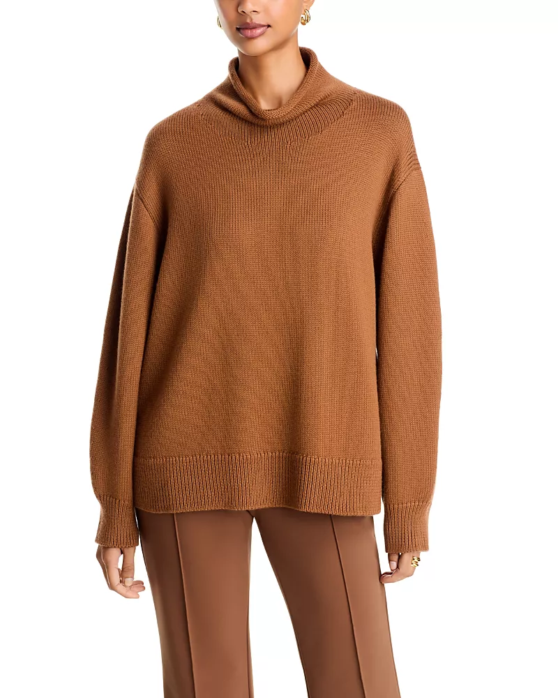 Lafayette 148 New York Merino Wool Funnel Neck Pullover