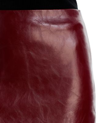 Maeve Faux Leather Slip Skirt - thumbnail 5