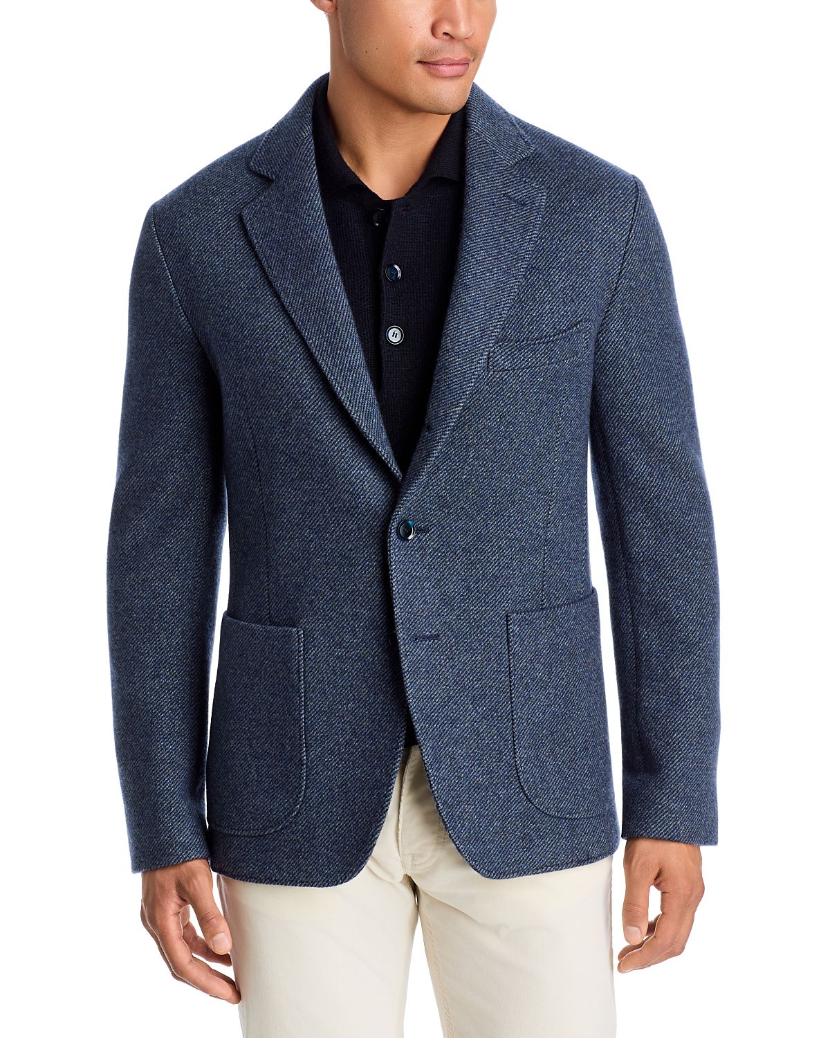 Brioni Cashmere Twill Jersey Unstructured Leisure Jacket