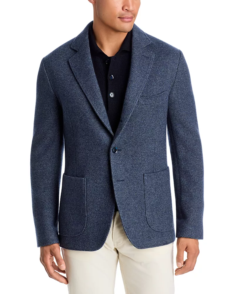 Brioni Cashmere Twill Jersey Unstructured Leisure Jacket