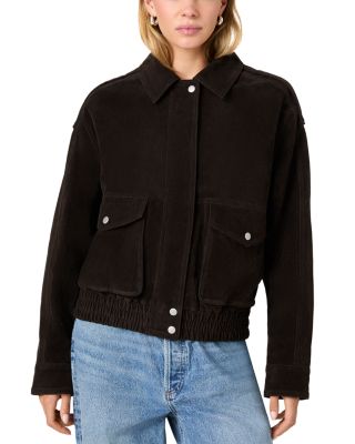 Spread Collar Zip Front Long Sleeve Jacket 