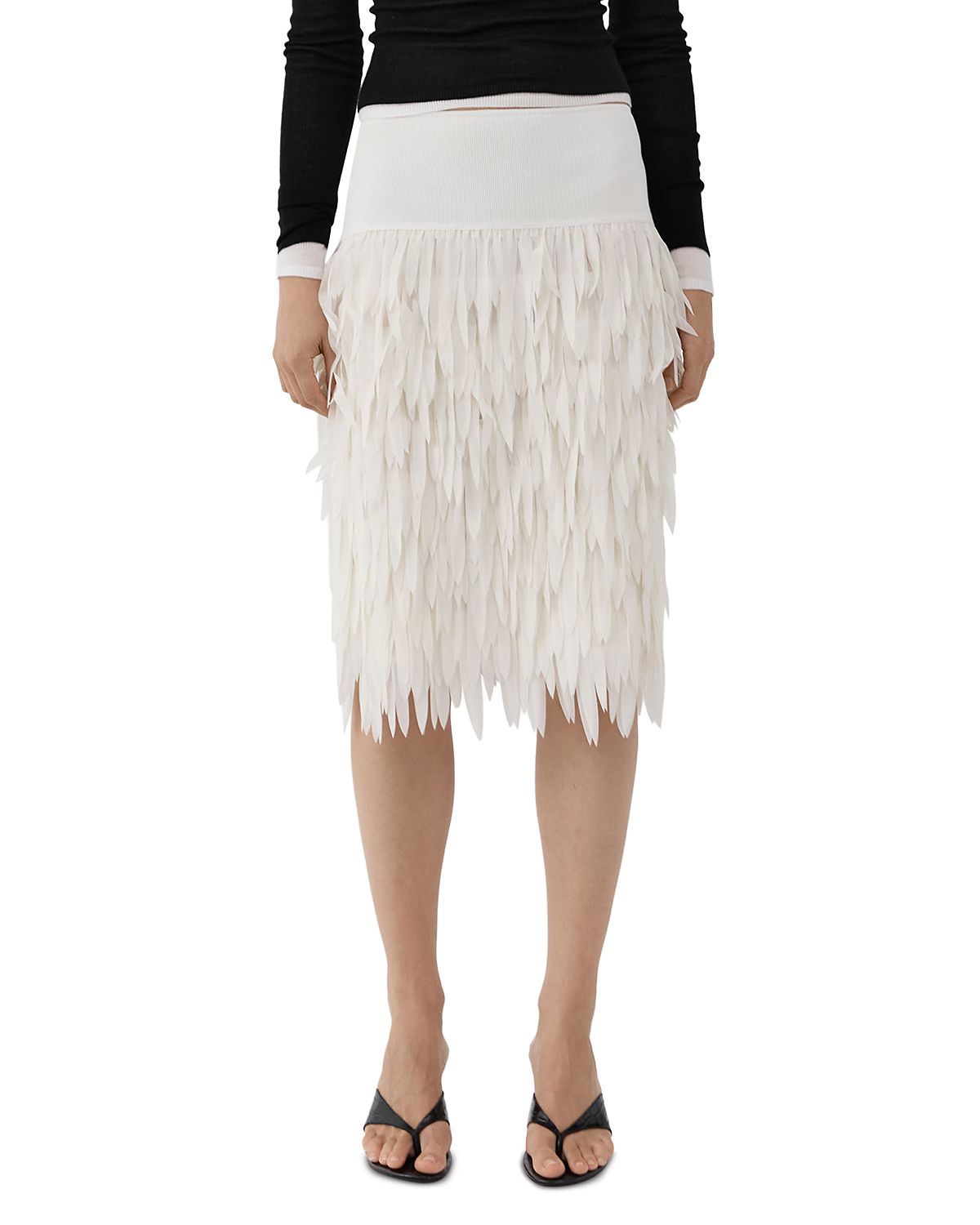 St. Agni Fringe Midi Skirt