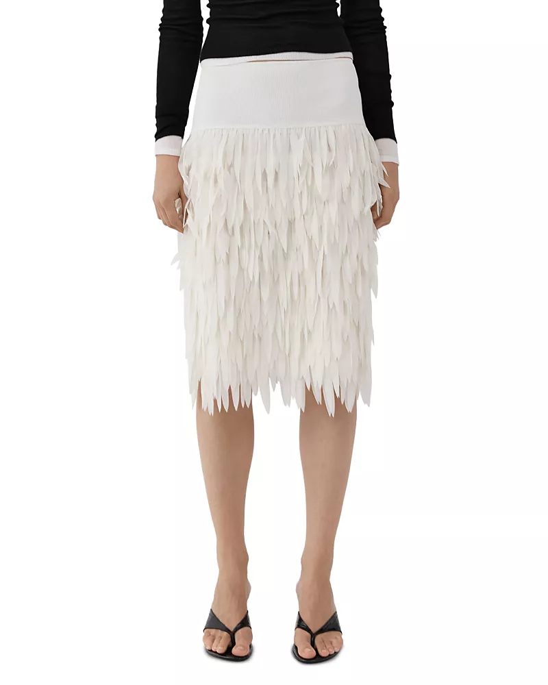 St. Agni Fringe Midi Skirt