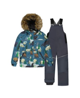  Boys' Discover Bear Jacket Snow Pants Two Piece Snowsuit - Little Kid, Big Kid