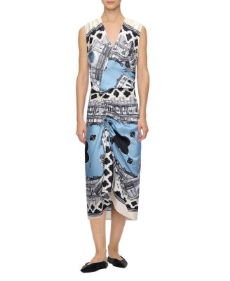 Callas Milano Agnes Sleeveless Draped Dress