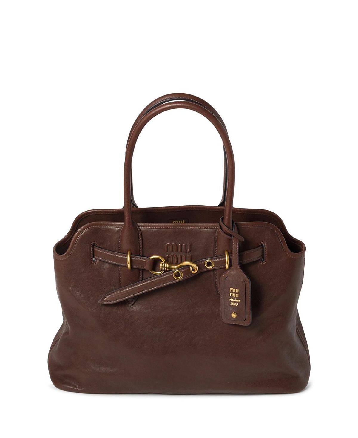 Miu Miu Aventure Nappa Leather Bag, 15.74 x 5.11