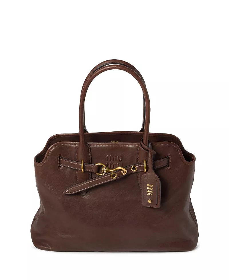 Miu Miu Aventure Nappa Leather Bag, 15.74 x 5.11