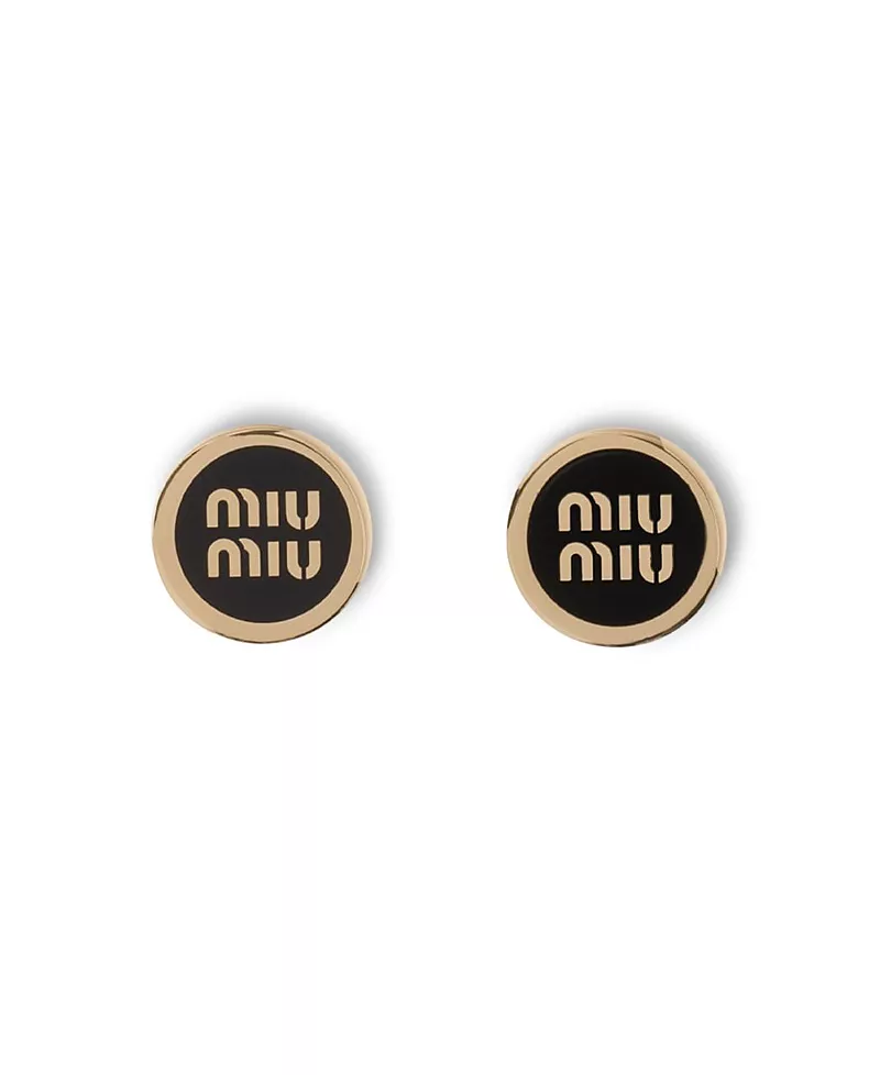 Miu Miu Enameled Metal Earrings