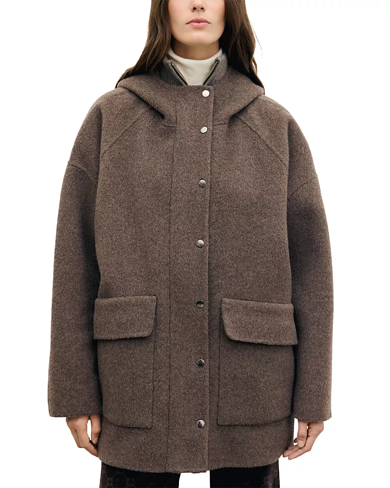 Gerard Darel Alsa Double Face Wool Coat